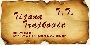 Tijana Trajković vizit kartica